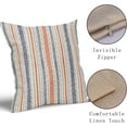 thumbnail image 4 of Navy Blue Orange Boho Striped Pillow Covers 16X16 Inch Set of 2,Herringbone Print Pattern Decorative Throw Pillow Covers Outdoor Farmhouse Cushion Case Couch Sofa Bed Decor, 4 of 5