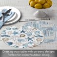 thumbnail image 7 of Wipe-Clean Reversible Round Shaped Placemats, Blue Escape, Set of 2, Made in The USA, 7 of 7