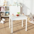 thumbnail image 2 of Kid's Play Table Home Wood Square Meal Table for Children Room, Snow White, 2 of 7