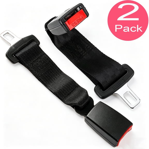 QIYFDDF 2 Pack 11.42-inch Seat Belt Extender for Cars Universal Seat Belt Car Buckle Extension Buckle Up (0.846"/21.5mm Tongue Width)