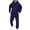 xR Navy, variant on Mens 2 Piece Tracksuit Set Soft Hoodies and Sweatpants Sets Jogging Workout Casual Sweatsuit Spring Beige L