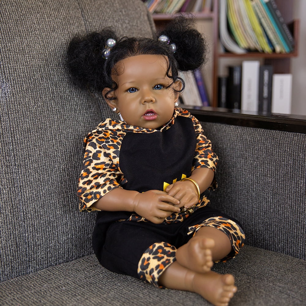 Takanini Reborn Baby Dolls African American Dolls Realistic Silicone