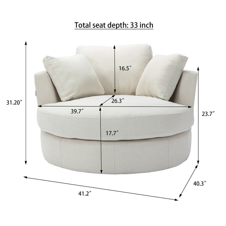 Thomasville round swivel chair outlet