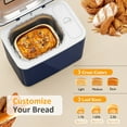 thumbnail image 3 of Heynemo 2.2LB Bread Maker, 21 Programs, 3 Loaf Sizes & Crust Colors, Digital Touch Panel, 15H Timer, Keep Warm Function, Blue, 3 of 9