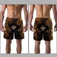 thumbnail image 3 of luoweisi Men's Beach Shorts Quick Dry Swim Trunks with Mesh Lining Halloween Scarecrow 2XL, 3 of 5