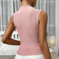 thumbnail image 4 of cfhntfmh Summer Tank Tops for Women Sleeveless Mock Neck Ribbed Knit Tight Shirts Summer Going out Party Tanks Blouse, 4 of 4