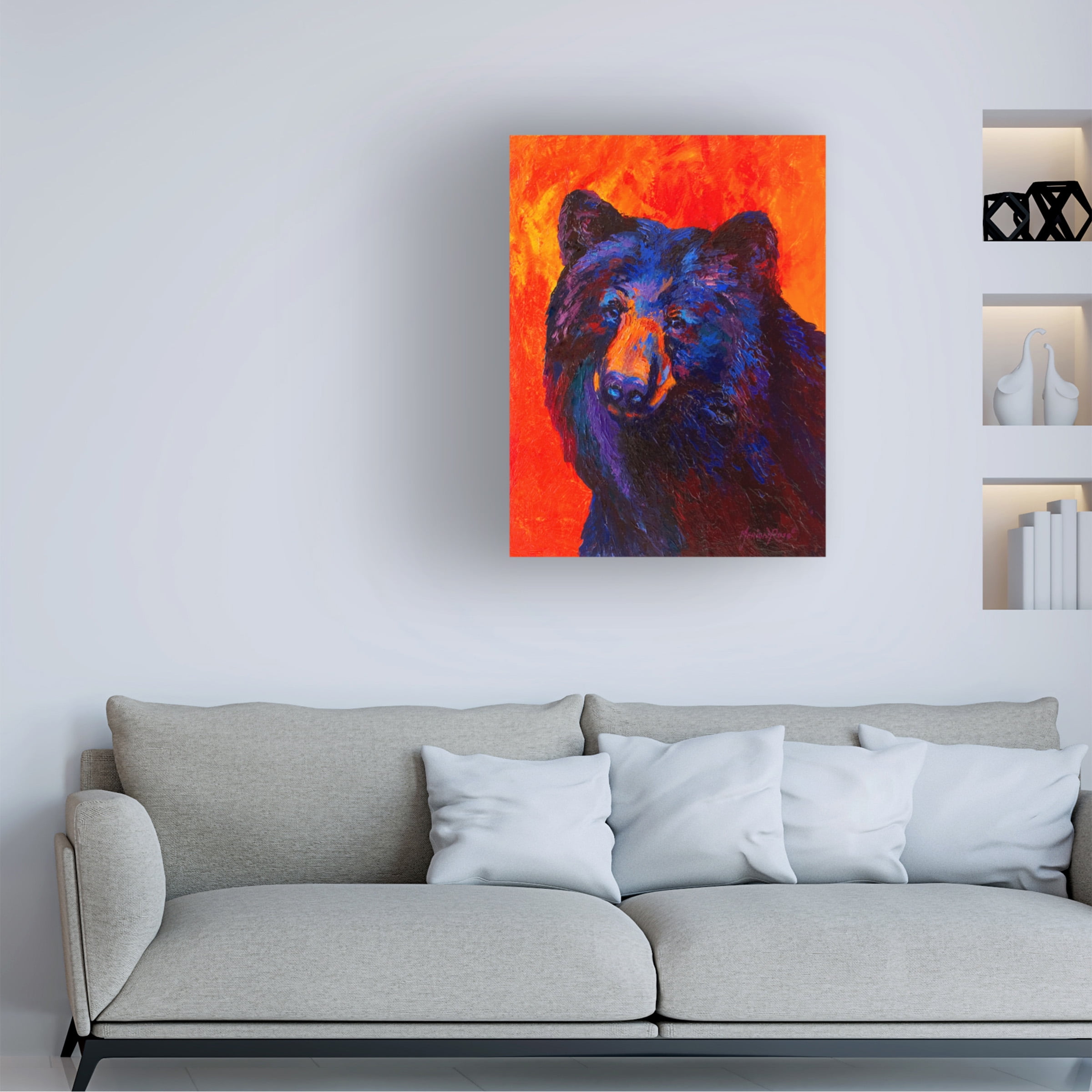 Marion Rose 'Thoughtful Black Bear' Canvas Art