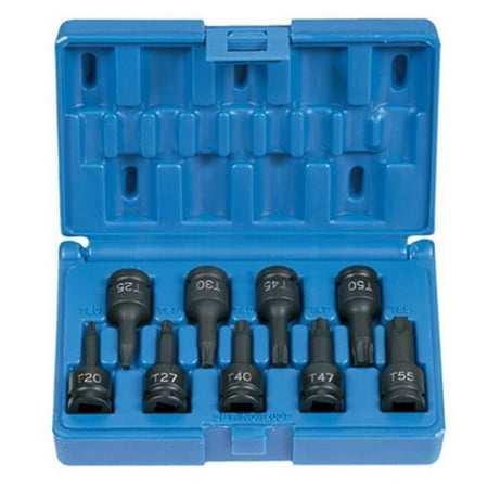 

38 in. Drive 9 Piece Internal Star Impact Driver Set