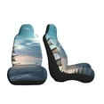 thumbnail image 3 of Cauagu Moonlit Sea Sailboat Print Car Seat Covers,Universal Automotive Seat Covers Car Seat Protectors Easy to Install Car Cover Car Accessories Auto rucks Van & SUV-1, 3 of 9