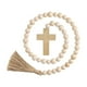thumbnail image 2 of Guirnalda de Cuentas de Madera de Pascua con Borlas | Adorno Rústico para Colgar En La Pared | Rosario de Madera Multicolor con Cruces | Decoración Ligera para Bandejas, Estantes, Puertas y Ventanas, 2 of 6