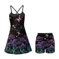 thumbnail image 5 of Yuyamidu Purple Mushroom Womens Tennis Dress Built in Shorts with Pocket 2pcs Butterfly Golf Athletic Outfits Workout Yoga Wear Size S, 5 of 7