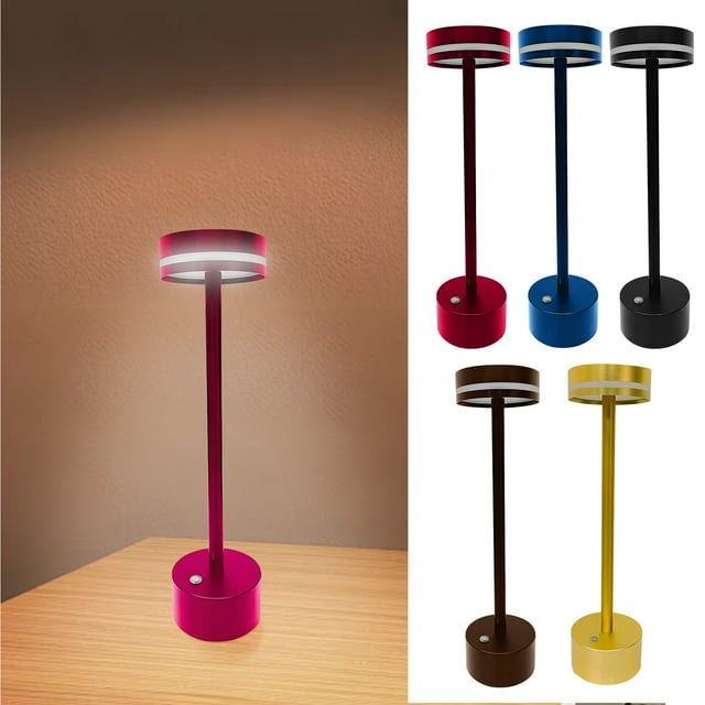 Iumwxz Lampe de Bureau Recharge Sans Fil Lampe de Bureau Rétro Bar en Métal Restaurant Décoration Lampe de Bureau Lampe de Nuit Lampe de Table Déco de Chambre Café Alliage d'Aluminium Rabais Aujourd'hui