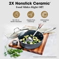 thumbnail image 3 of Gotham Steel PRO 4 Qt Saute Pan with Lid, Hard Anodized Ceramic Nonstick Coating, Deep Frying Pan, Large Jumbo Cooker Frying Skillet with Stay Cool Handles, Induction Oven & Dishwasher Safe,, 3 of 8