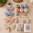 thumbnail image 3 of Butterfly Crochet Hanging DIY Kit Ornament, Garden Theme Indoor Pendant Decor Crochet Craft Kit with Yarn Crochet Hook and Instructions, Handmade Beginner Decorations for Window Porch Wall (A), 3 of 9
