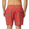 thumbnail image 2 of Rainforest Men's Mesh Lined Quick Drying Swim Trunk, Curled Tails, Spicy Orange, 2 of 3