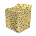 thumbnail image 1 of Summer Washer Cover, Pattern with Watermelon Slices Roller Skates and Ice Cream, Decorative Accent for Laundromats, 29" x 28" x 40", Pastel Yellow Multicolor, by Ambesonne, 1 of 3