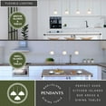 thumbnail image 2 of Huntley LED Compatible Gold Brass Farmhouse Mini Pendant Ceiling Light White Schoolhouse Glass, 2 of 12