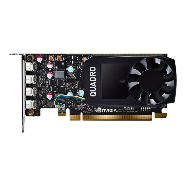 PNY NVIDIA Quadro P600 2 Go GDDR5 PCI Express 3.0 384 CUDA Cores 4xmini-DisplayPort ATX/SFF (VCQP600-PB)