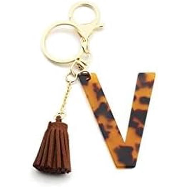 Letter Keychain,26 Letters A-Z Decorative Letter Keychain,Name Keychain for Women Girls Men Teenager Gift
