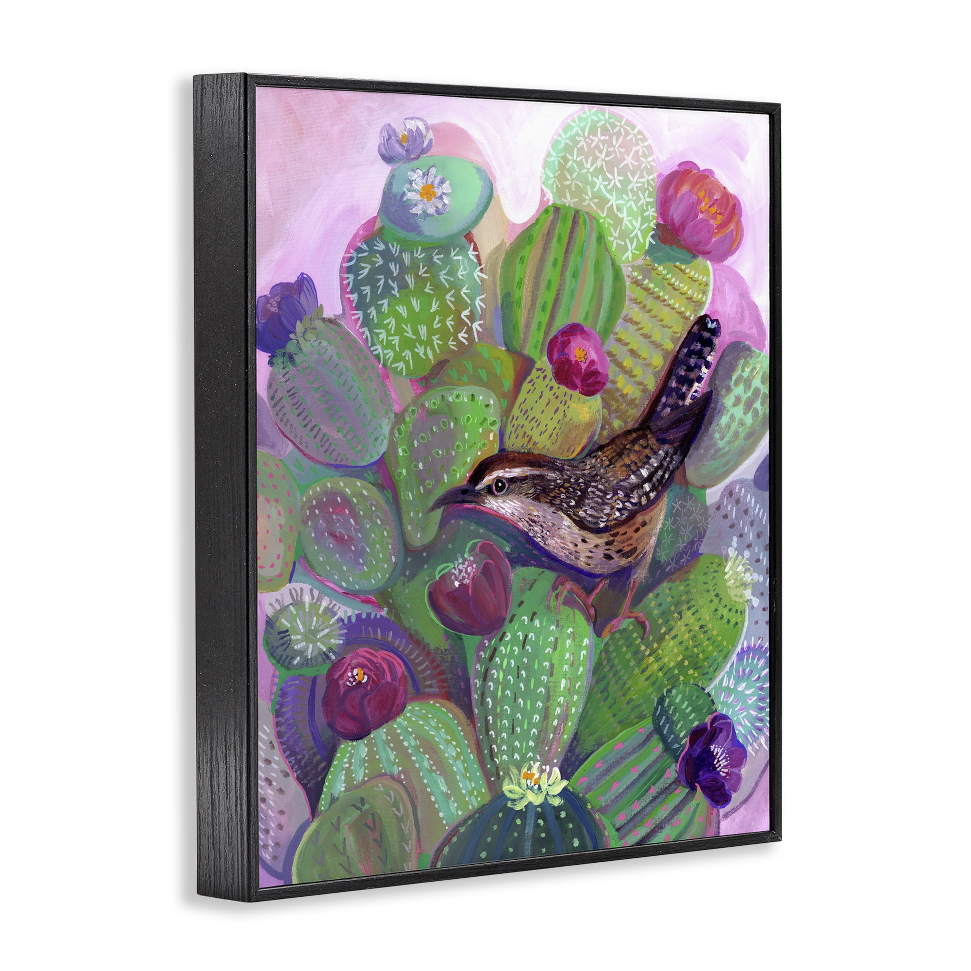 Desert Day Dream Bird Black Framed Giclee Art, design by Ashley Davis