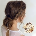 thumbnail image 3 of Unique Bargains 1 Pc Fashion Heart-Shaped Hollow Hair Clips Hairdo Clip Light Brown, 3 of 5