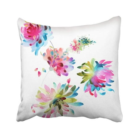 Ink Drawing Sets - ARTJIA Blossom Flower Deformation Drawing Gouache Ink Painting Leaf Nature Painting Pillowcase Cover 18x18 inch