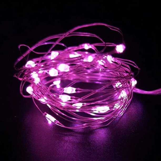 Guirnaldas de luces LED de alambre de cobre, decoración navideña para habitación, Navidad, hogar, vacaciones de Año Nuevo, 10 piezas, 1m, 3m, 5m