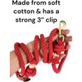 thumbnail image 4 of HAHDAXIA Soft Caribbean Cotton Ombre Rope Leash for Dogs, Handmade Dog Leash (Red), 4 of 7