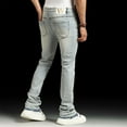 thumbnail image 2 of Waimea Men No Rip Stacked Skinny Fit Jeans (Light Blue Wash), 2 of 5