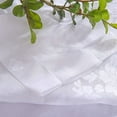 thumbnail image 2 of Nvzi-a Lace Sheer Kitchen Cafe Curtain Valance Floral Embroidered Rod Pocket Short Curtain for Small Window 1 Piece (51" x 16", White), 2 of 4