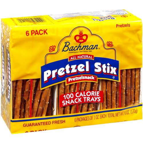 Bachman Pretzel Stix Snack Trays, 1 Oz., 6 Count