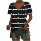thumbnail image 2 of Fiudx Ofertas Flash Artículos En Oferta Camisetas Holgadas de Manga Corta con Cuello En V Informales con Estampado de Moda para Mujer, 2 of 5