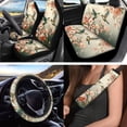 thumbnail image 2 of Jeiento Hummingbird Car Seat Covers Set of 12 Steering Wheel Cover Seatbelt Cushion Pad Trash Bin Car Vent Organizer Pouch Spring Flower Cup Holder Wristlet Keychain for SUV Van Sedan, 2 of 7