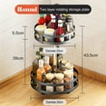 thumbnail image 3 of Rotating Kitchen Storage Shelf Rack, 360° Rotating Fruit and Vegetable Storage Baskets,Multi-Layer Storage Shelf for Kitchen,Living,Room and Bathroom (Black,1-Tier), 3 of 7