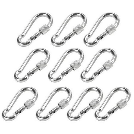 

10Pcs Stainless Steel Snap Hook Spring Loaded Stainless Steel Snap Hook Safety Rope