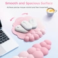 thumbnail image 6 of TECKNET BASICS Cloud Ergonomic Mouse Pad with Wrist Rest, Memory Foam Support & Non-Slip Base for Pain Relief, Office & Gaming, Pink, 6 of 8