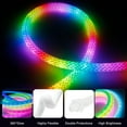 thumbnail image 3 of maylit 360 Degree Luminous Reticulate Weave Rope Lights, 10ft Addressable ICRGB LED Strip Lights, Music Sync, DIY Design, USB Powered Flexible LED Lights for Gaming Room Living Bedroom Wall Decor, 3 of 7