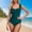 c01Green, variant on Womens Floral Print One Piece Swimsuits Tummy Control Bathing Suits Modest Full Coverage Swimsuit Wide Straps Swimwear White XXL