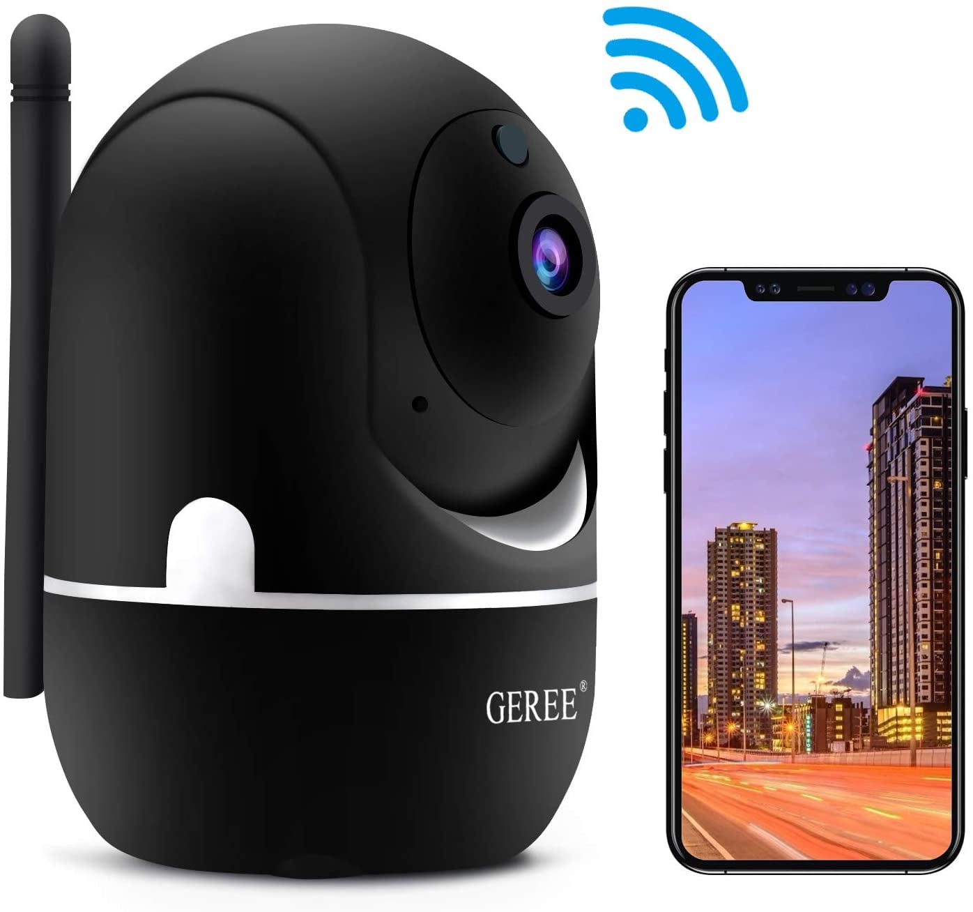 Wireless Security Camera,GEREE 1080P HD Surveillance Camera WiFi Indoor