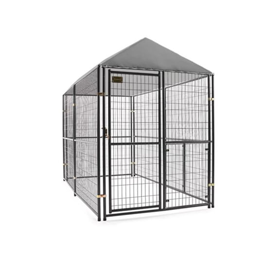 Garden Winds Custom Fit Replacement Canopy Top Cover Compatible with The Retriever 5’ X 10’ Kennel - Upgraded Performance Riplock 350 Fabric - Slate Gray