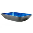 thumbnail image 2 of Eden Bath EB-GS79 4.375 in. Rectangular Foil Glass Vessel Sink with Exterior, Royal Blue & Black, 2 of 12