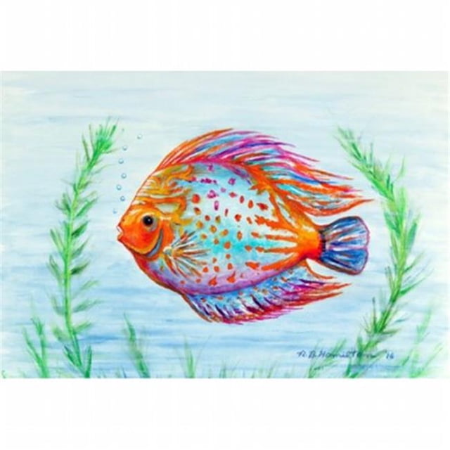 Betsy Drake PM358 Blue Script Crab Place Mat - Set of 4