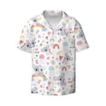 thumbnail image 3 of Goofa Cute Koala Printed Men's Casual Short-sleeved Shirt,Lightweight Breathable Button-down,Summer Casual men's top,Versatile Fashion shirt-3X-Large, 3 of 7