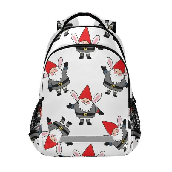 ALAZA Gnomes with Hat Backpack Elementary School Bag Bookbag Travel Rucksack