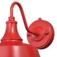 thumbnail image 2 of Vaxcel Dorado 1 Light Dusk to Dawn Red White Farmhouse Barn Dome Outdoor Wall Lantern, 2 of 4