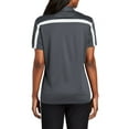 thumbnail image 2 of Mafoose Women's Silk Touch Performance Colorblock Stripe Polo Steel Grey/ White Small, 2 of 5