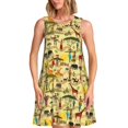 thumbnail image 1 of Balery Ethnic African Vestidos de verano para mujer con estampado: vestido holgado sin mangas, vestido playero informal y cómodo para días calurosos., 1 of 7