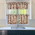 thumbnail image 3 of Kitchen Curtains 24 Inch Short - 3 Panel Set, Vintage Floral Butterfly Bee Botanical Print, Rod Pocket Window Curtain for Farmhouse, Modern Rustic, Spring Summer Decor, Easy Wash, 3 of 6