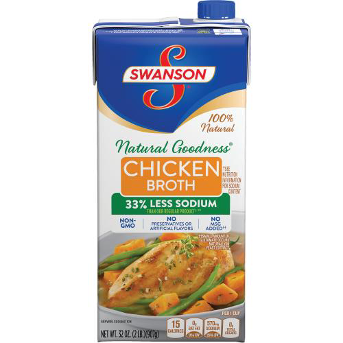 Swanson Natural Goodness Chicken Broth Carton 32oz