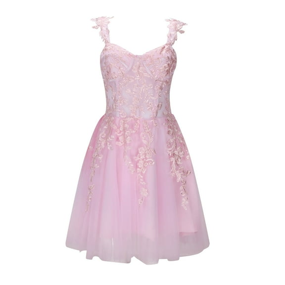 Teen Girls Short Dress Sheer Shoulder A Line Homecoming Gown Elegant Prom Reunion Formal Party Wear Women's Evening Attire